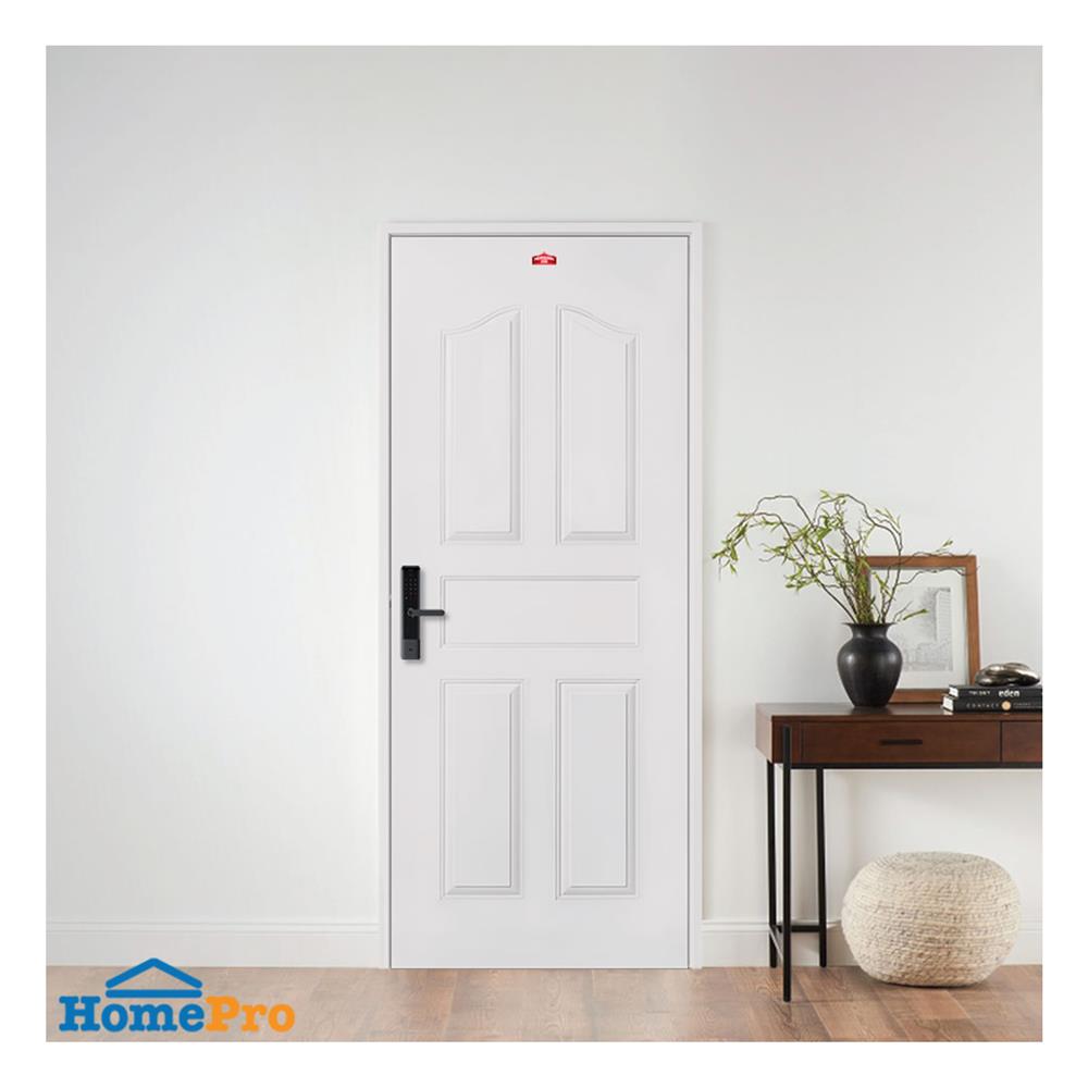 ประตูภายนอกเหล็ก เจาะลูกบิด PROFESSIONAL DOOR G2C 89.2x199.4 ซม. สีครีม