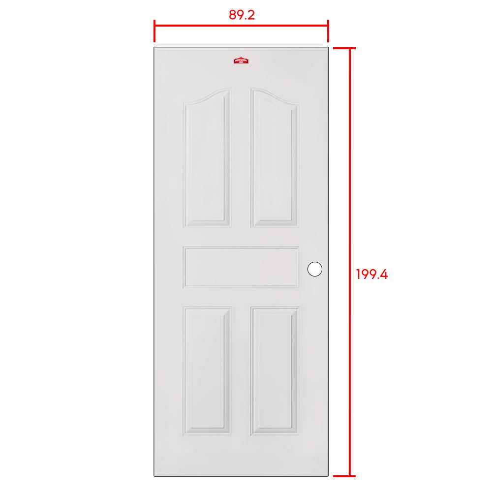 ประตูภายนอกเหล็ก เจาะลูกบิด PROFESSIONAL DOOR G2C 89.2x199.4 ซม. สีครีม