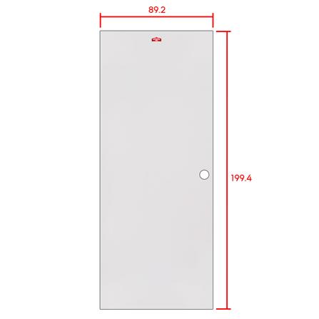 ประตูภายนอกเหล็ก เจาะลูกบิด PROFESSIONAL DOOR D2C 89.2x199.4 ซม. สีครีม_4
