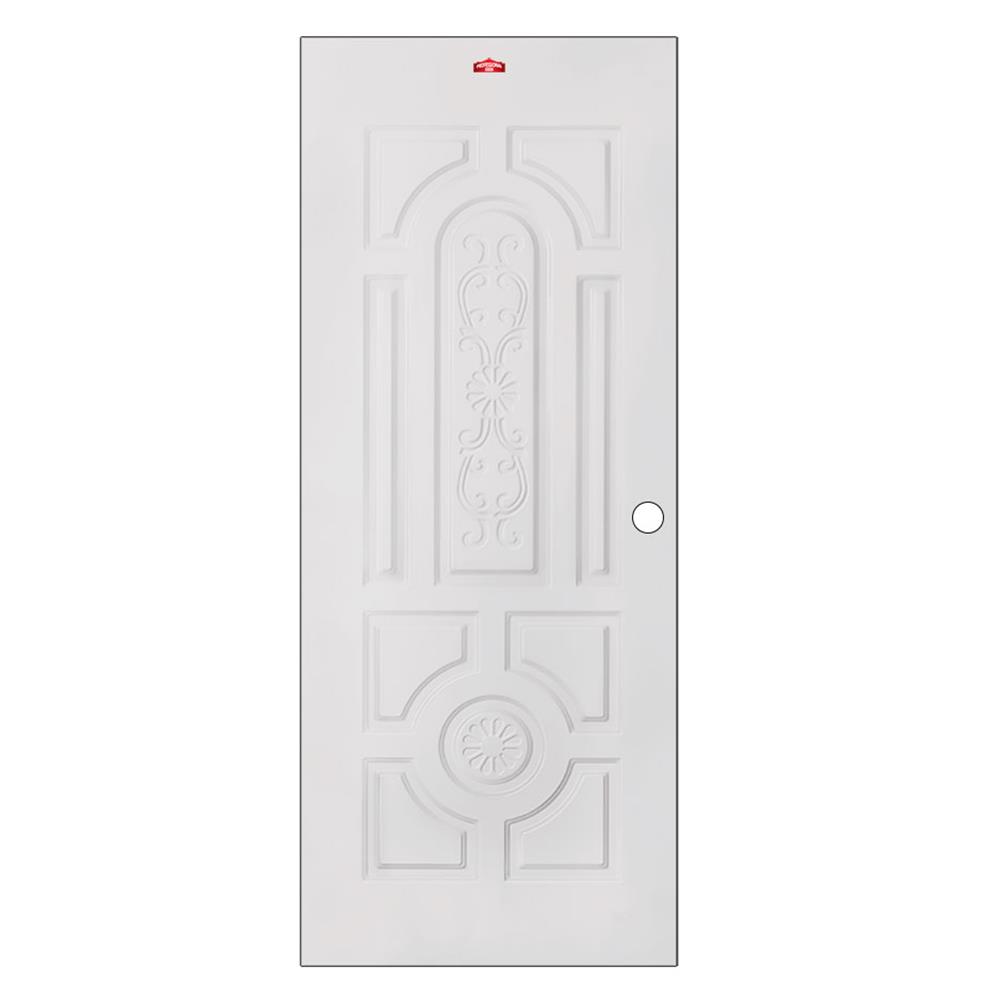 ประตูภายนอกเหล็ก เจาะลูกบิด PROFESSIONAL DOOR H2C 89.2x199.4 ซม. สีครีม