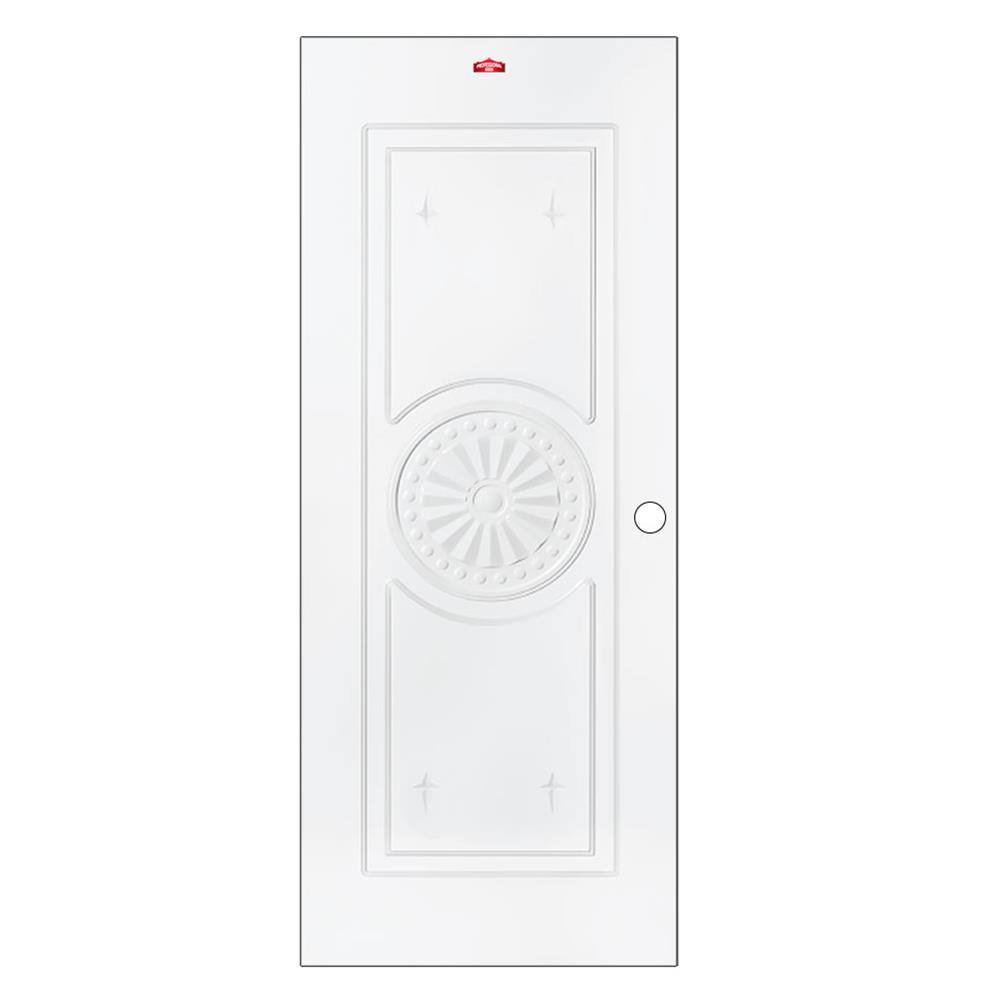 ประตูภายนอกเหล็ก เจาะลูกบิด PROFESSIONAL DOOR I2W 89.2x199.4 ซม. สีขาว