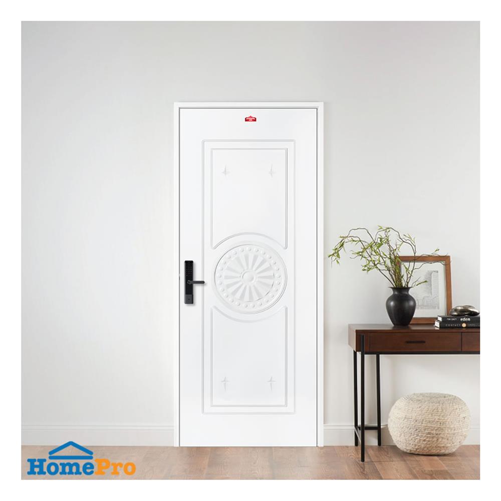 ประตูภายนอกเหล็ก เจาะลูกบิด PROFESSIONAL DOOR I2W 89.2x199.4 ซม. สีขาว