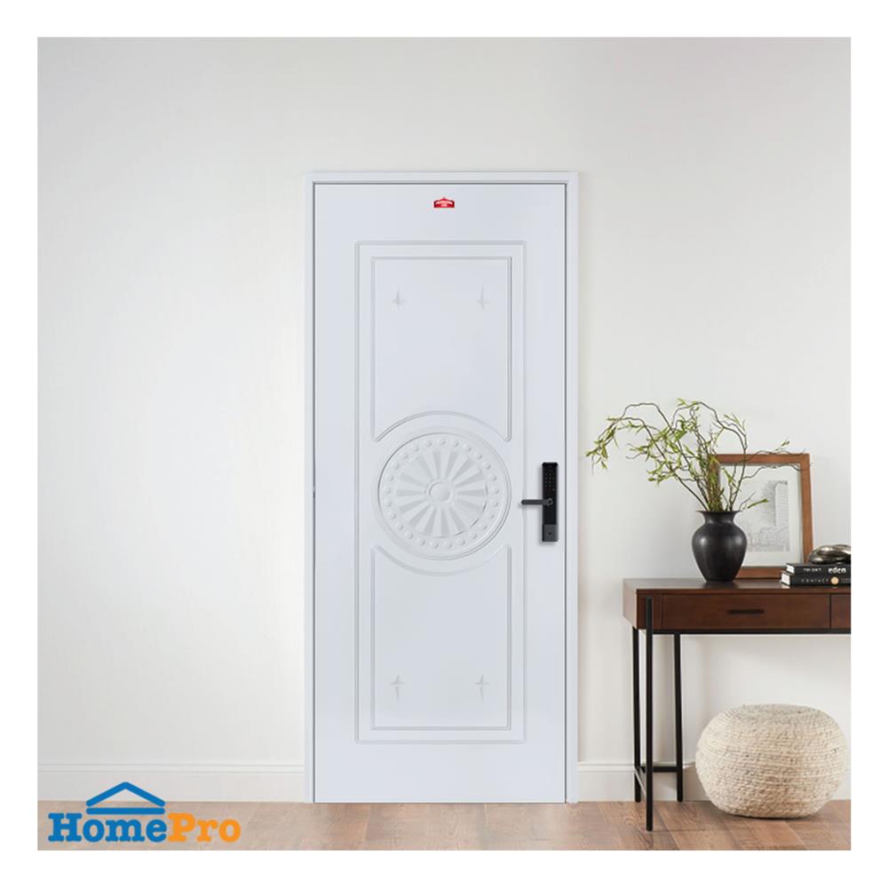 ประตูภายนอกเหล็ก เจาะลูกบิด PROFESSIONAL DOOR I2G 89.2x199.4 ซม. สีเทา
