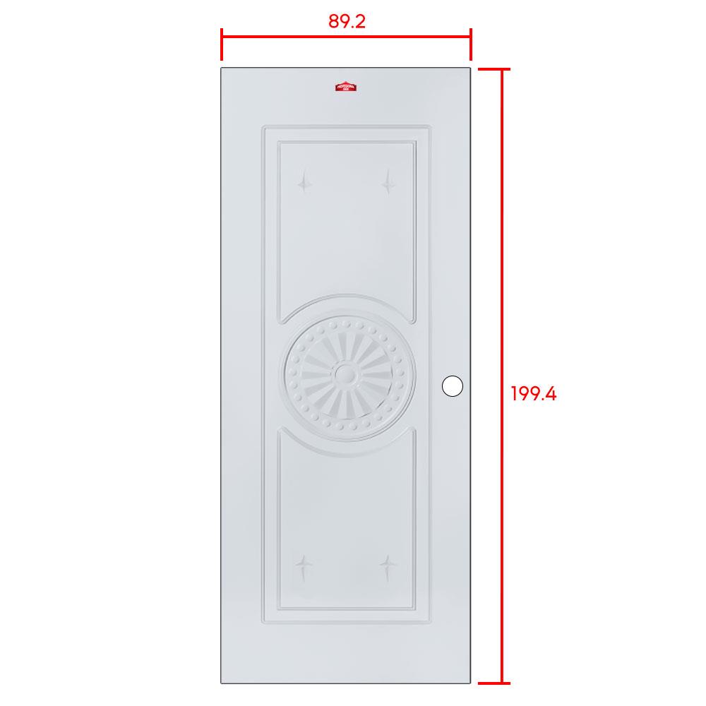 ประตูภายนอกเหล็ก เจาะลูกบิด PROFESSIONAL DOOR I2G 89.2x199.4 ซม. สีเทา