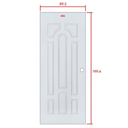 ประตูภายนอกเหล็ก เจาะลูกบิด PROFESSIONAL DOOR L2G 89.2x199.4 ซม. สีเทา_5