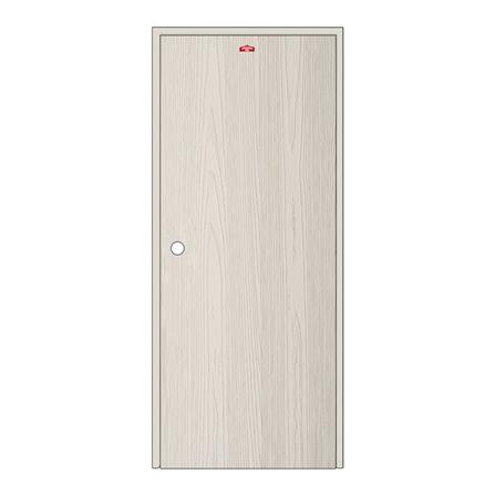 ชุดประตูเหล็ก เจาะลูกบิด PROFESSIONAL DOOR FR1LC+WD1C 86.4x203.5 ซม. สีครีม_0