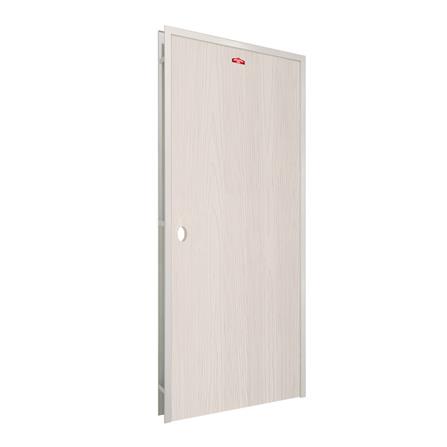 ชุดประตูเหล็ก เจาะลูกบิด PROFESSIONAL DOOR FR1LC+WD1C 86.4x203.5 ซม. สีครีม_1