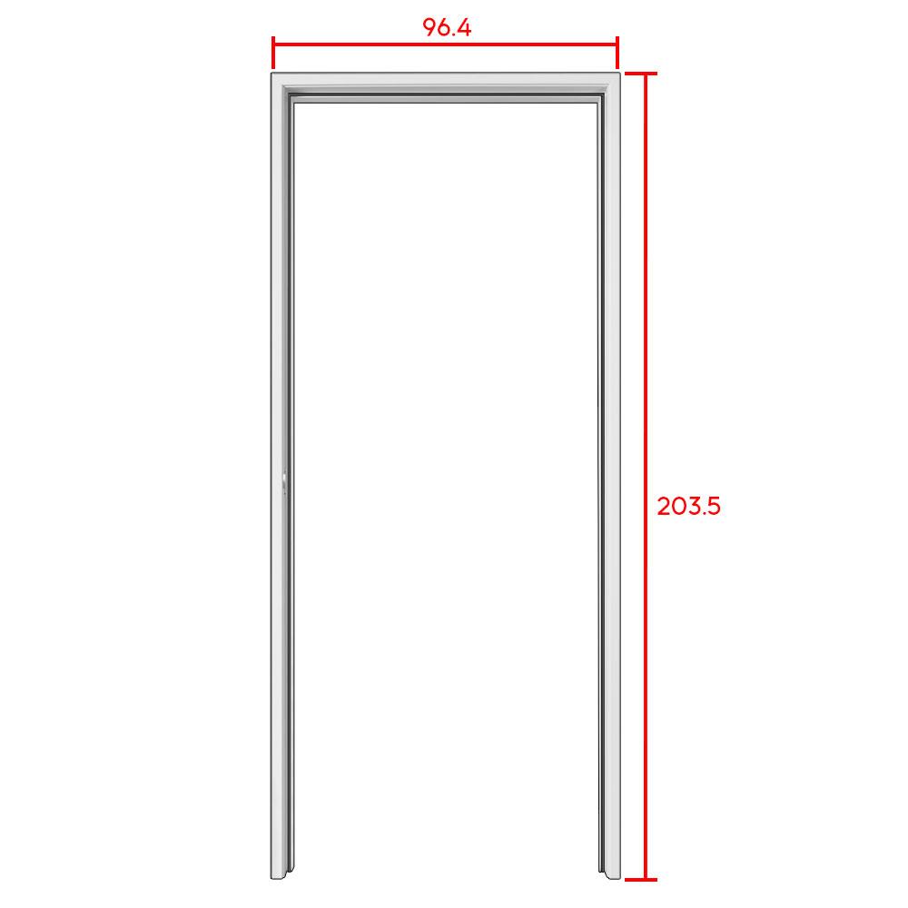 วงกบประตูเหล็ก PROFESSIONAL DOOR FR2RC 96.4x203.5 ซม. สีครีม
