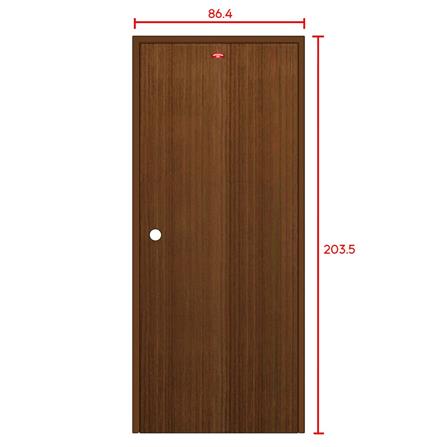 ชุดประตูภายในเหล็ก เจาะลูกบิด PROFESSIONAL DOOR FR1LBW+D138 86.4x203.5 ซม. สีน้ำตาล_6