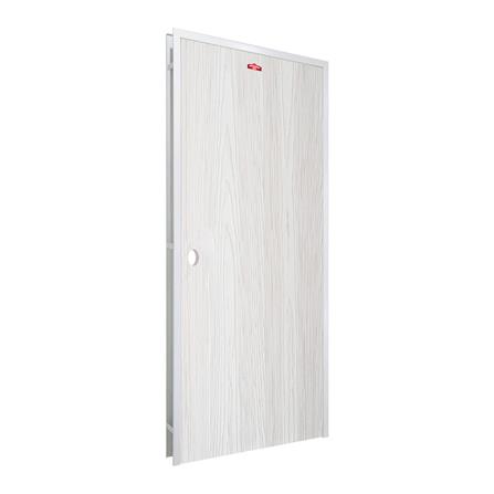ชุดประตูเหล็ก เจาะลูกบิด PROFESSIONAL DOOR FR2LW+WD2W 96.4x203.5 ซม. สีขาวเม็ดทราย_1