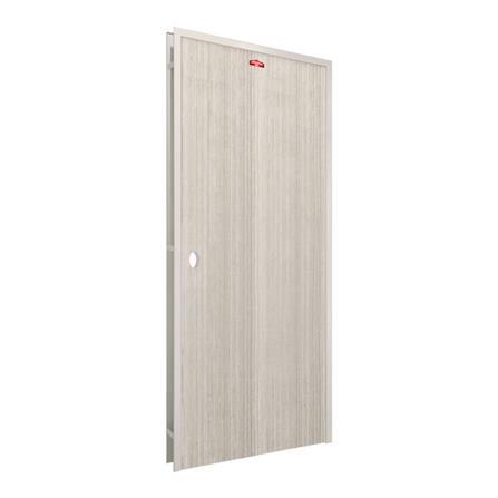 ชุดประตูภายในเหล็ก เจาะลูกบิด PROFESSIONAL DOOR FR1LG+D141 86.4x203.5 ซม. สีเทา_1