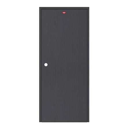 ชุดประตูเหล็ก เจาะลูกบิด PROFESSIONAL DOOR FR1LBK+WD1BK 86.4x203.5 ซม. สีเทาเม็ดทราย