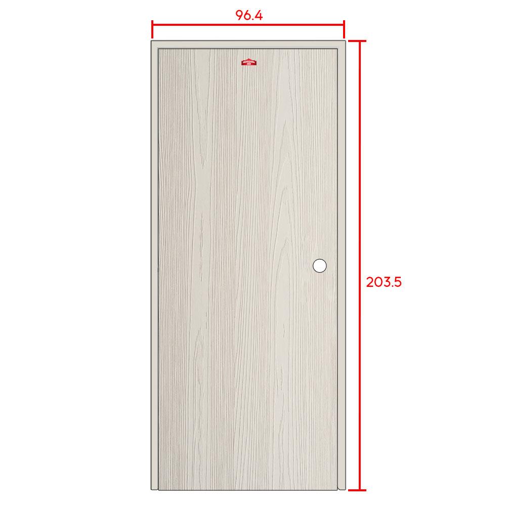 ชุดประตูเหล็ก เจาะลูกบิด PROFESSIONAL DOOR FR2RC+WD2C 96.4x203.5 ซม. สีครีม