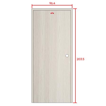 ชุดประตูเหล็ก เจาะลูกบิด PROFESSIONAL DOOR FR2RC+WD2C 96.4x203.5 ซม. สีครีม_6
