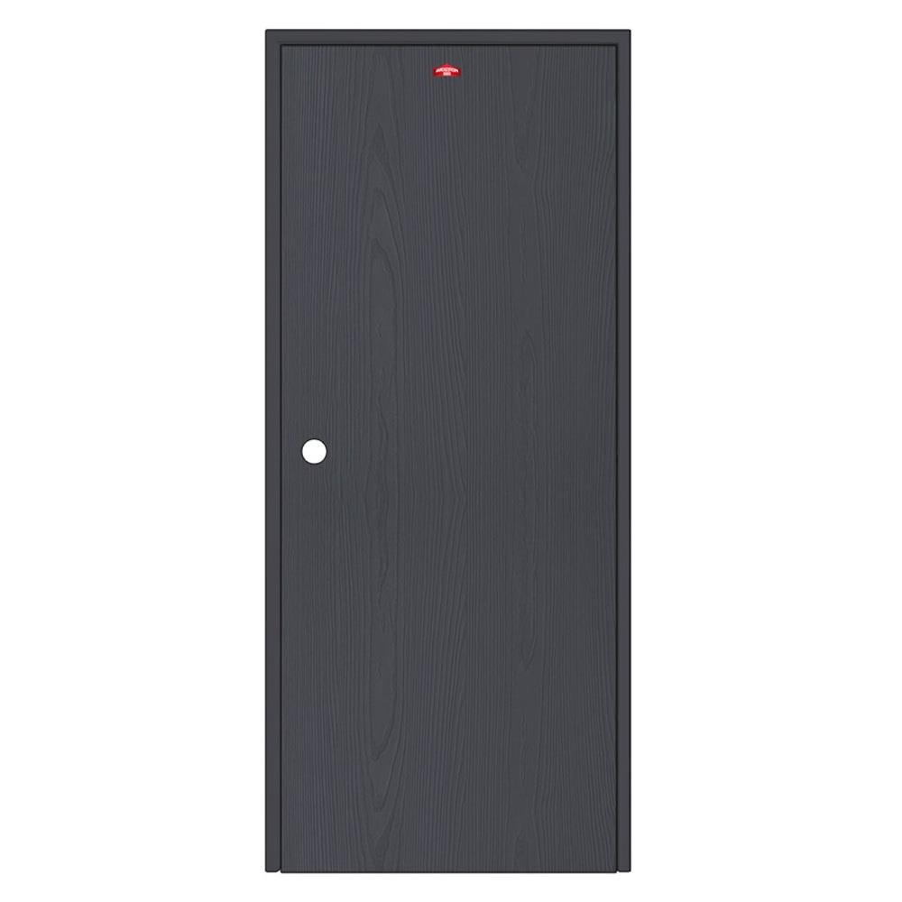 ชุดประตูเหล็ก เจาะลูกบิด PROFESSIONAL DOOR FR2LBK+WD2BK 96.4x203.5 ซม. สีเทาเม็ดทราย