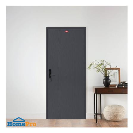 ชุดประตูเหล็ก เจาะลูกบิด PROFESSIONAL DOOR FR2LBK+WD2BK 96.4x203.5 ซม. สีเทาเม็ดทราย_3