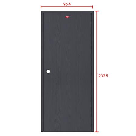 ชุดประตูเหล็ก เจาะลูกบิด PROFESSIONAL DOOR FR2LBK+WD2BK 96.4x203.5 ซม. สีเทาเม็ดทราย_6