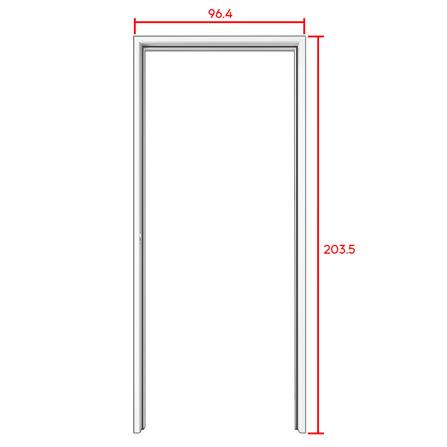 วงกบประตูเหล็ก PROFESSIONAL DOOR FR2LW 96.4x203.5 ซม. สีขาว_4