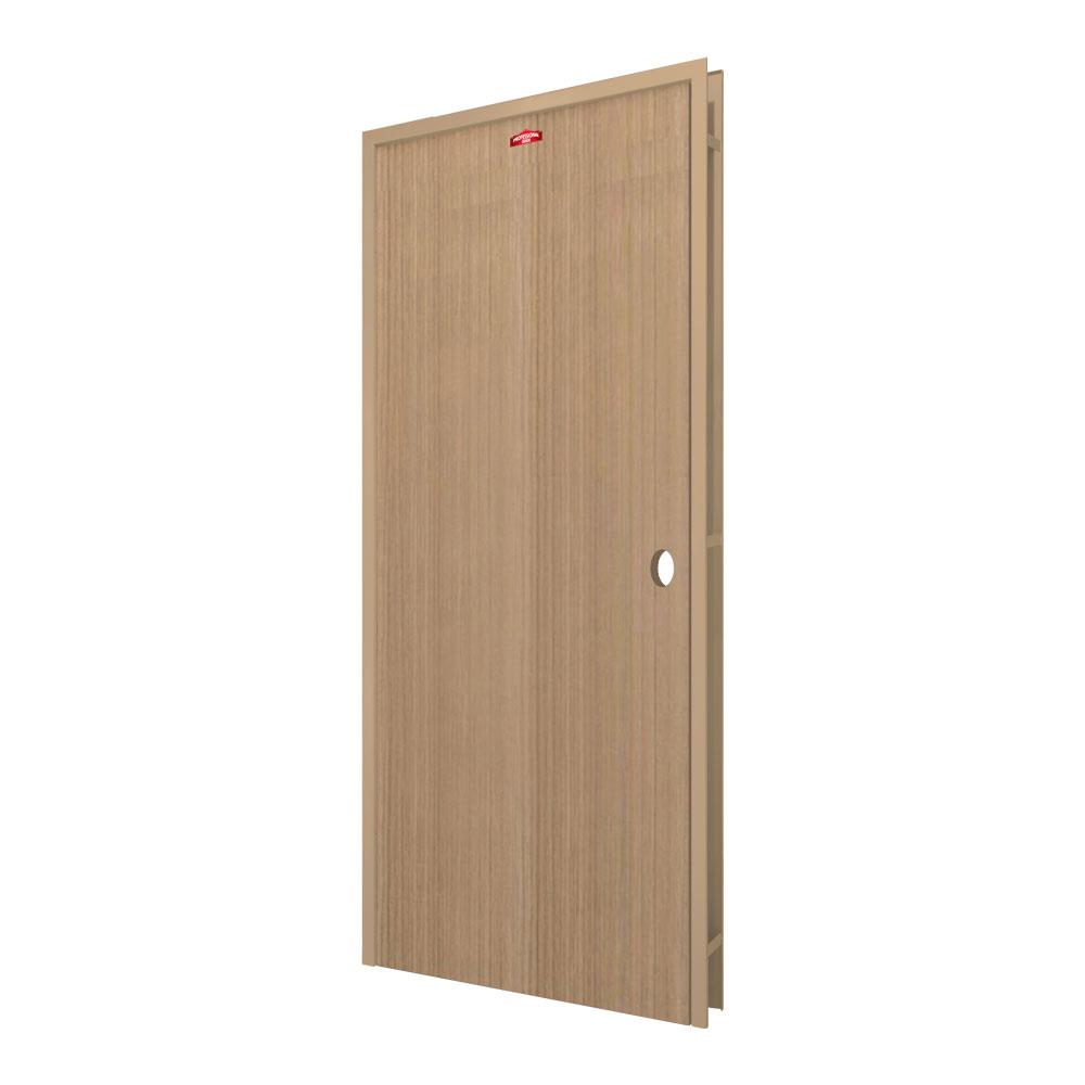 ชุดประตูภายในเหล็ก เจาะลูกบิด PROFESSIONAL DOOR FR1RC+D140 86.4x203.5 ซม. สีครีม