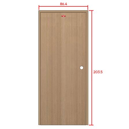 ชุดประตูภายในเหล็ก เจาะลูกบิด PROFESSIONAL DOOR FR1RC+D140 86.4x203.5 ซม. สีครีม_6