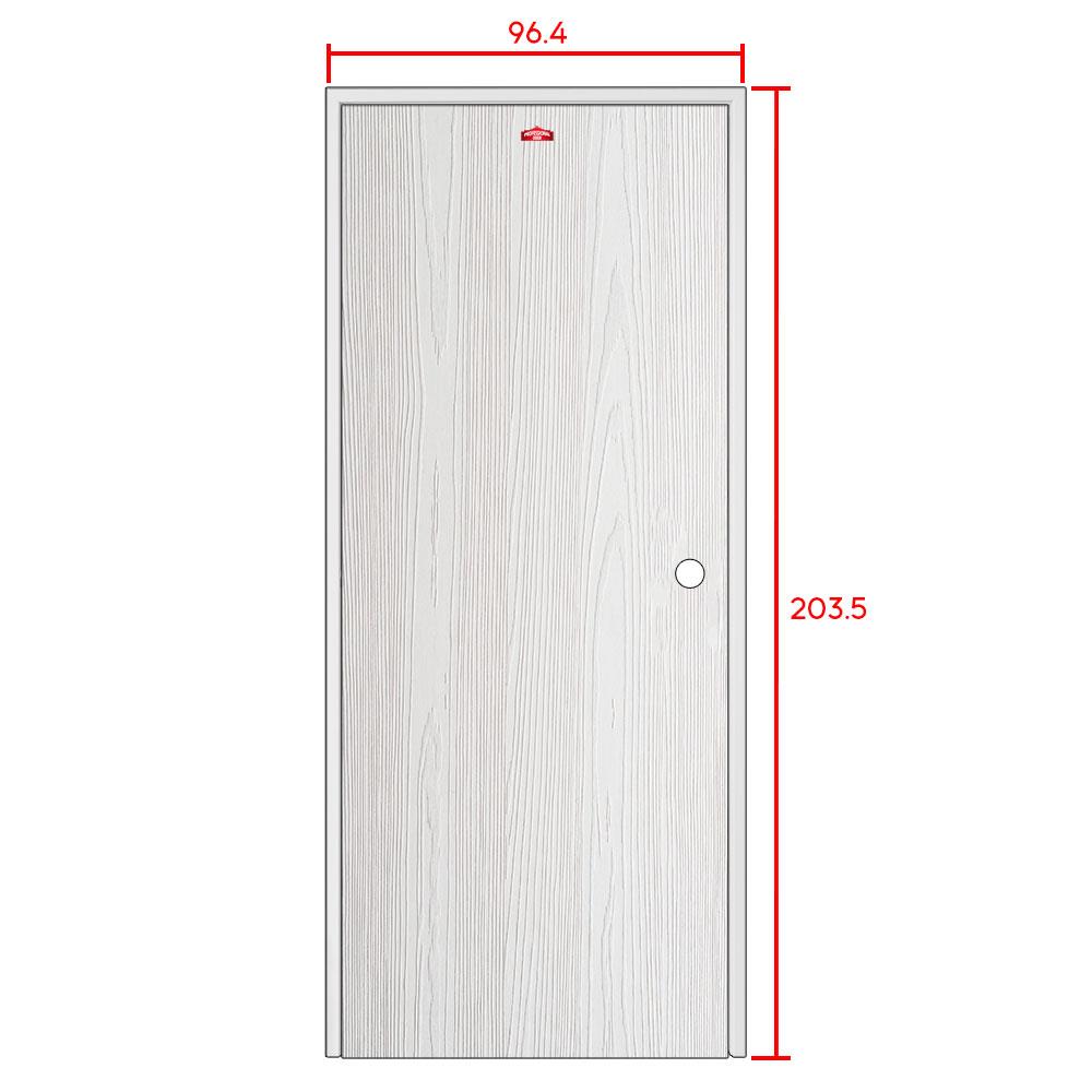 ชุดประตูเหล็ก เจาะลูกบิด PROFESSIONAL DOOR FR2RW+WD2W 96.4x203.5 ซม. สีขาวเม็ดทราย