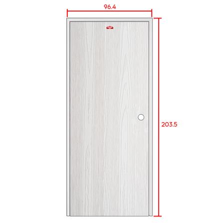 ชุดประตูเหล็ก เจาะลูกบิด PROFESSIONAL DOOR FR2RW+WD2W 96.4x203.5 ซม. สีขาวเม็ดทราย_6