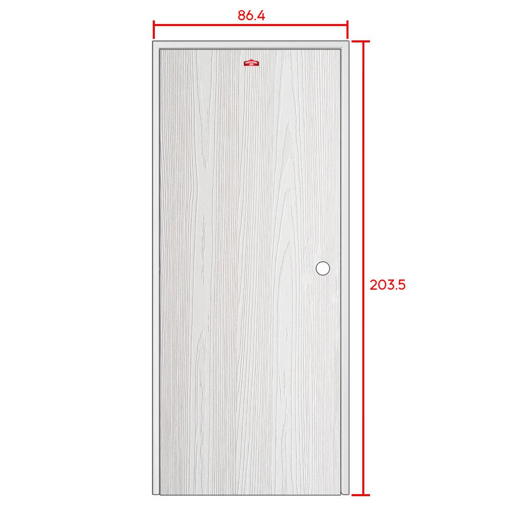 ชุดประตูเหล็ก เจาะลูกบิด PROFESSIONAL DOOR FR1RW+WD1W 86.4x203.5 ซม. สีขาวเม็ดทราย