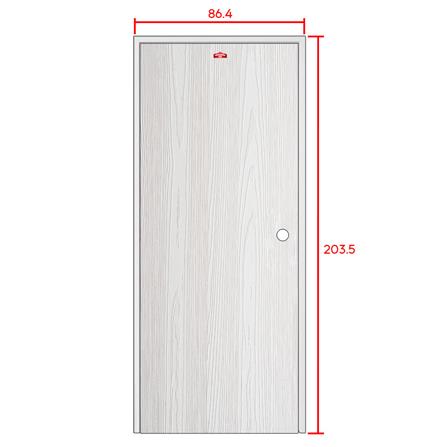 ชุดประตูเหล็ก เจาะลูกบิด PROFESSIONAL DOOR FR1RW+WD1W 86.4x203.5 ซม. สีขาวเม็ดทราย_6