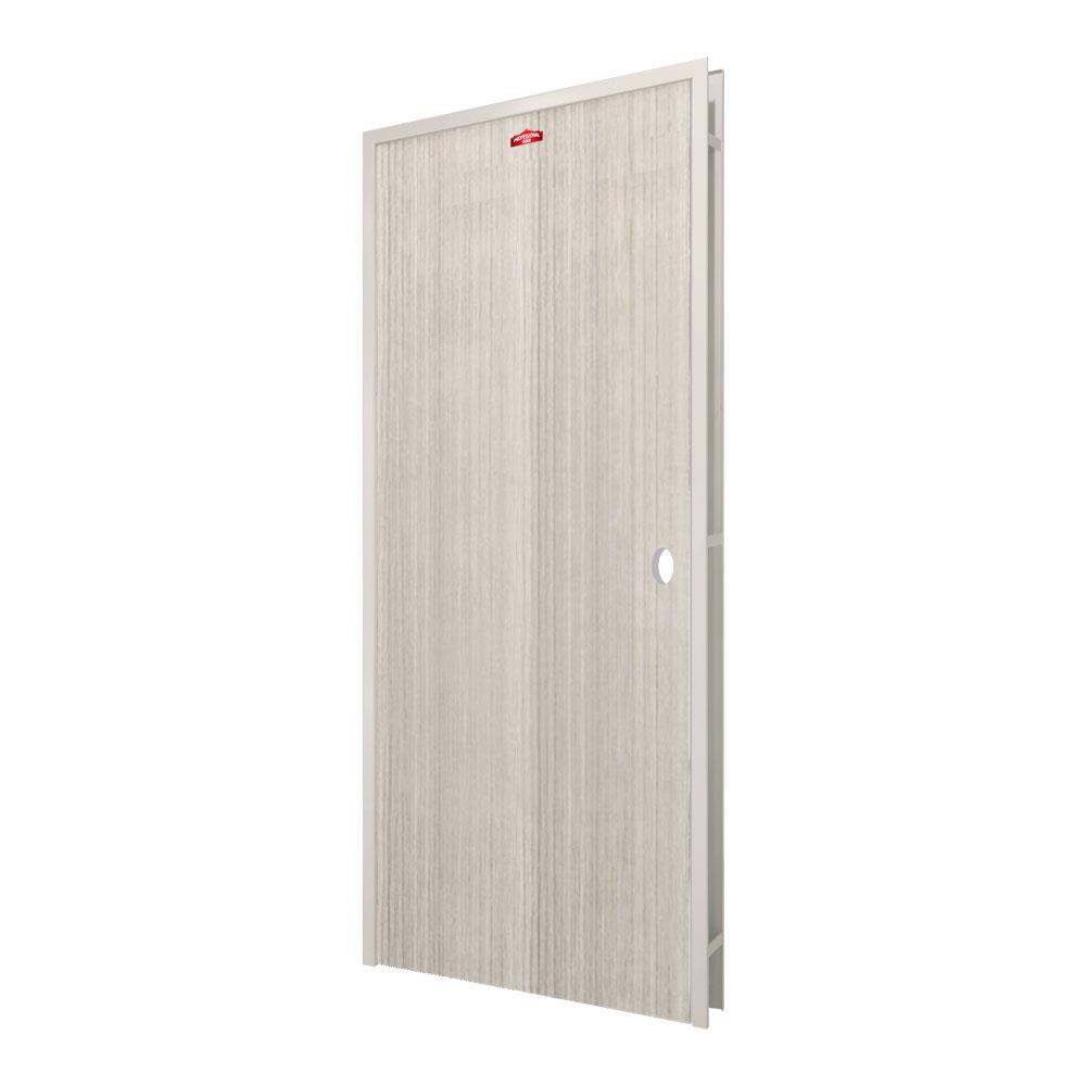 ชุดประตูภายในเหล็ก เจาะลูกบิด PROFESSIONAL DOOR FR2RG+D241 96.4x203.5 ซม. สีเทา