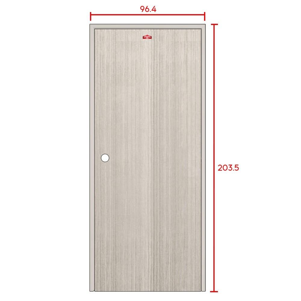 ชุดประตูภายในเหล็ก เจาะลูกบิด PROFESSIONAL DOOR FR2LG+D241 96.4x203.5 ซม. สีเทา