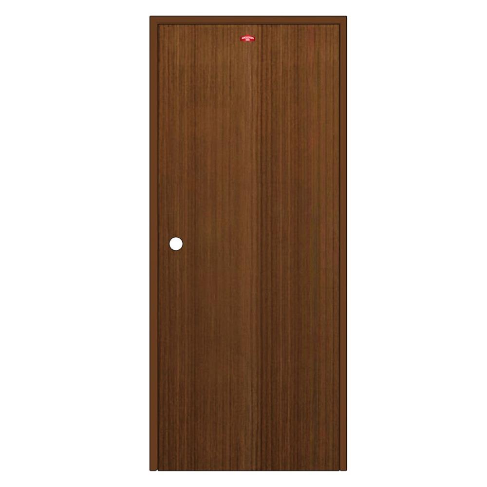 ชุดประตูภายในเหล็ก เจาะลูกบิด PROFESSIONAL DOOR FR2LBW+D238 96.4x203.5 ซม. สีน้ำตาล