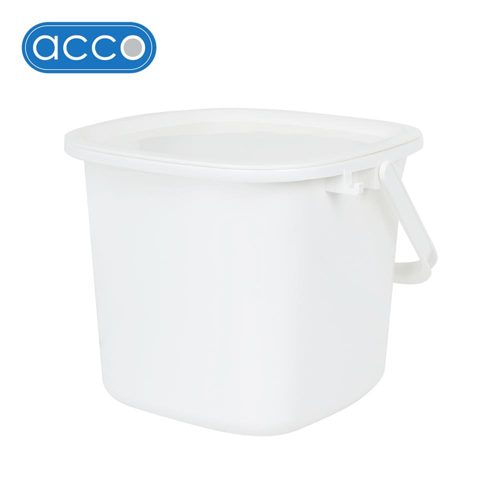 ถังน้ำเหลี่ยมฝาเปิด-ปิด ACCO 8 ลิตร สีขาว