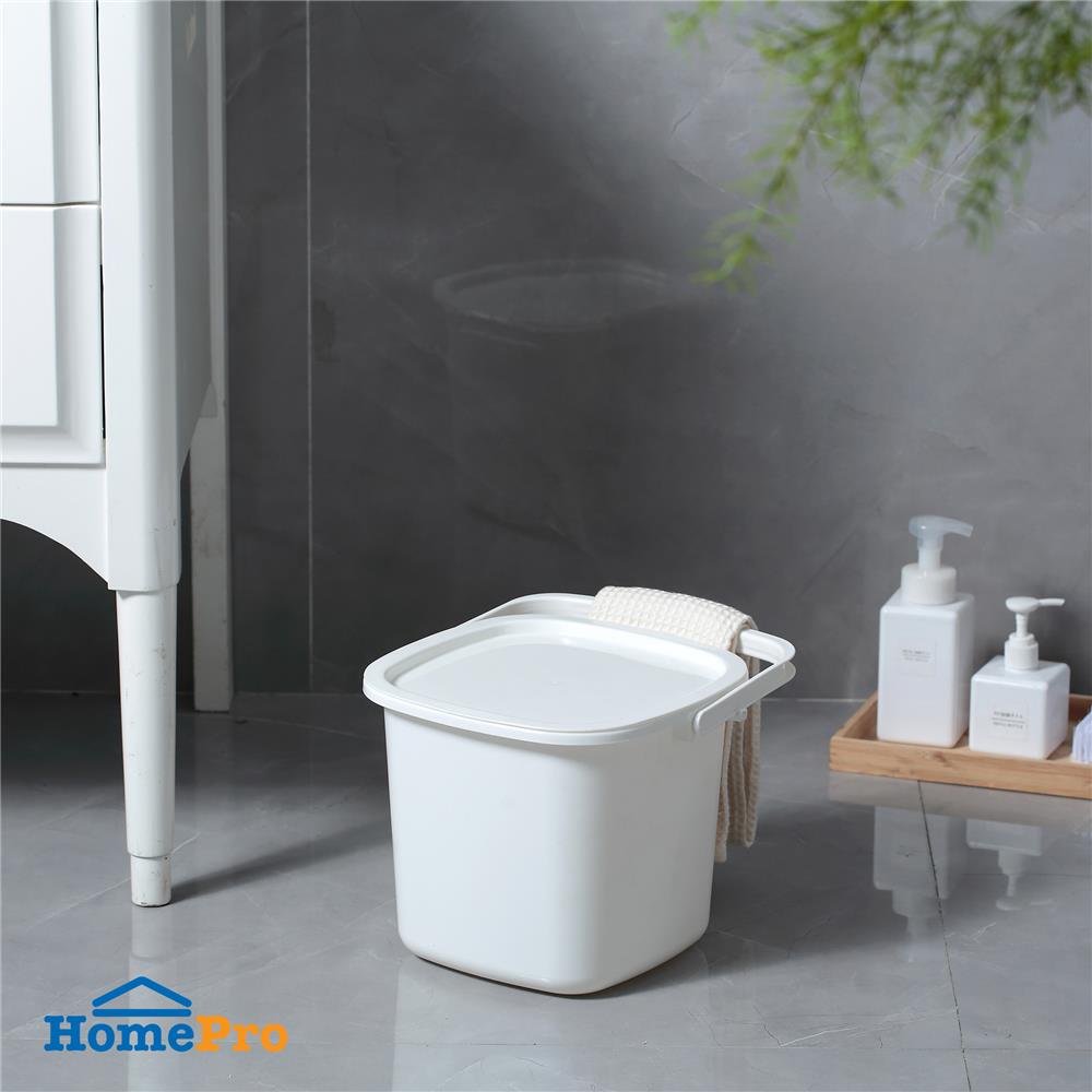 ถังน้ำเหลี่ยมฝาเปิด-ปิด ACCO 8 ลิตร สีขาว