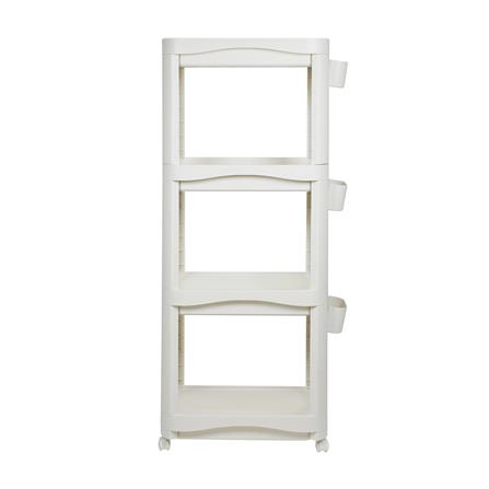 ชั้นพลาสติก 4 ชั้นพร้อมล้อ STACKO DREMI 52x30x132 ซม. สีขาว_2