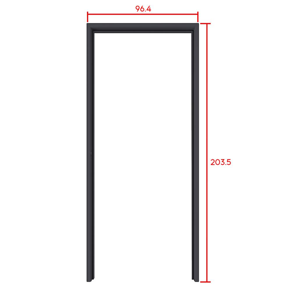 วงกบประตูเหล็ก PROFESSIONAL DOOR FR2LBK 96.4x203.5 ซม. สีเทาเม็ดทราย