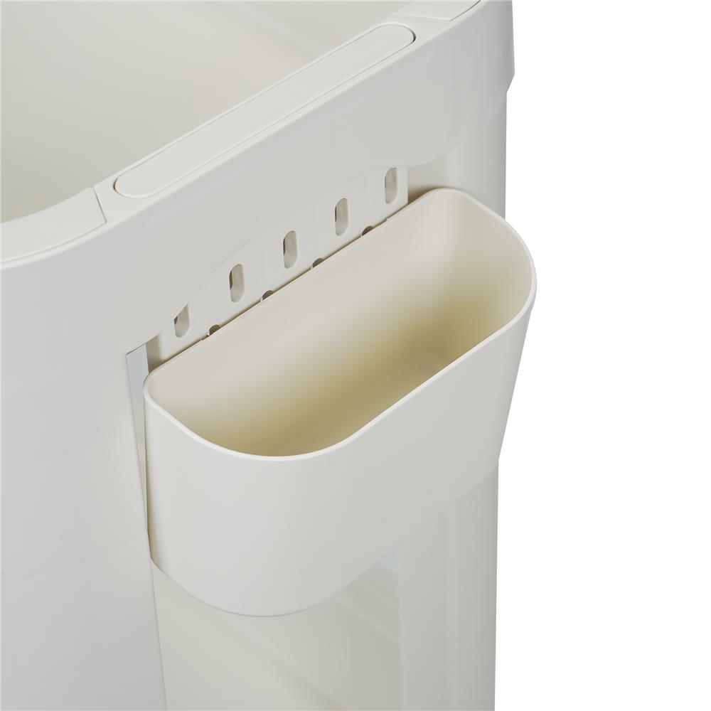 ชั้นพลาสติก 3 ชั้นพร้อมล้อ STACKO DREMI 52x30x92 ซม. สีขาว