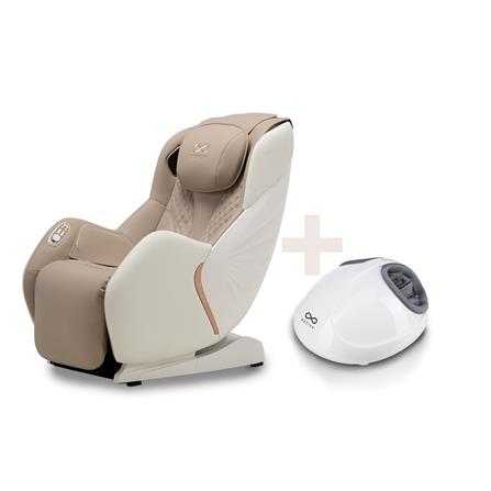 เก้าอี้นวดไฟฟ้า RESTER DIVA สีครีม + เครื่องนวดเท้า ISTEPP E-8099 สีขาว_0