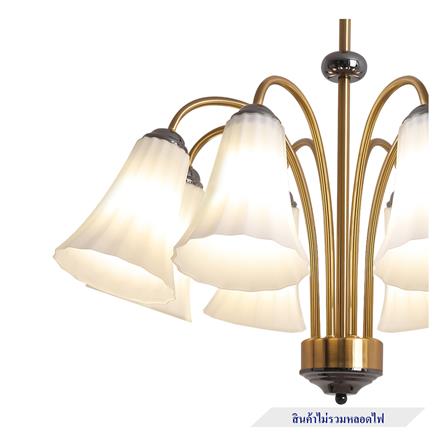 ไฟช่อ CARINI MS24304 สีขาว/ดำ/ทอง 8 หัว_2