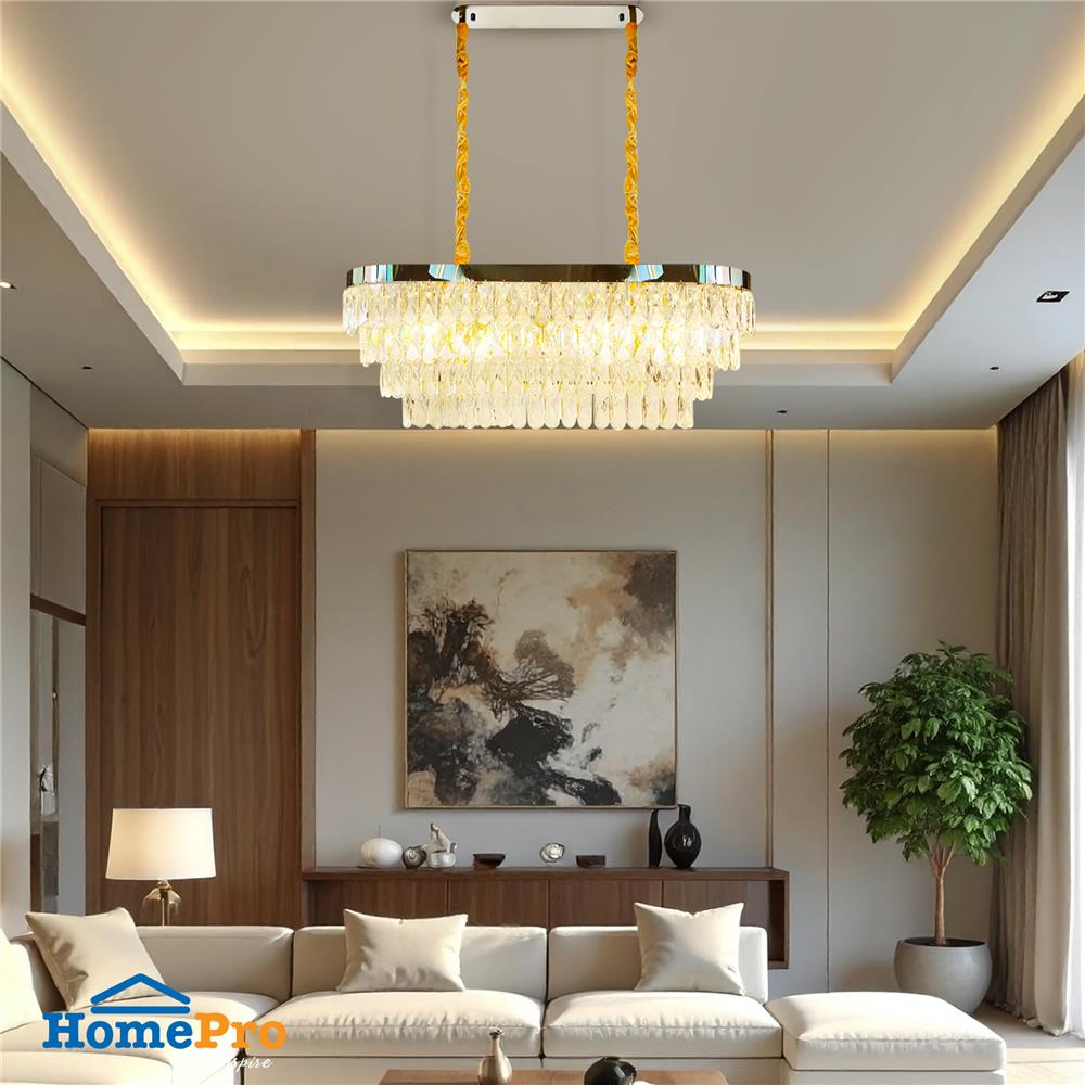 ไฟช่อ CARINI KM9859-80L สีเงิน/ใส 10 หัว