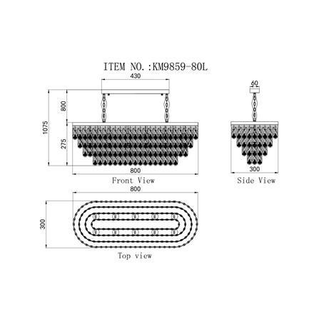 ไฟช่อ CARINI KM9859-80L สีเงิน/ใส 10 หัว_3