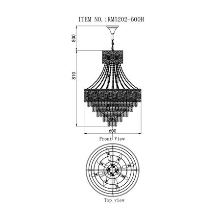 ไฟช่อ CARINI KM5202-600H สีทอง/ใส 16 หัว_5