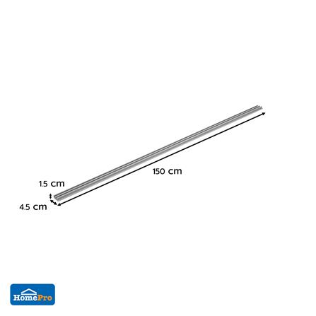 จมูกบันได PVC TARA 45 มม. x 1.5 ม. สีเทา_4
