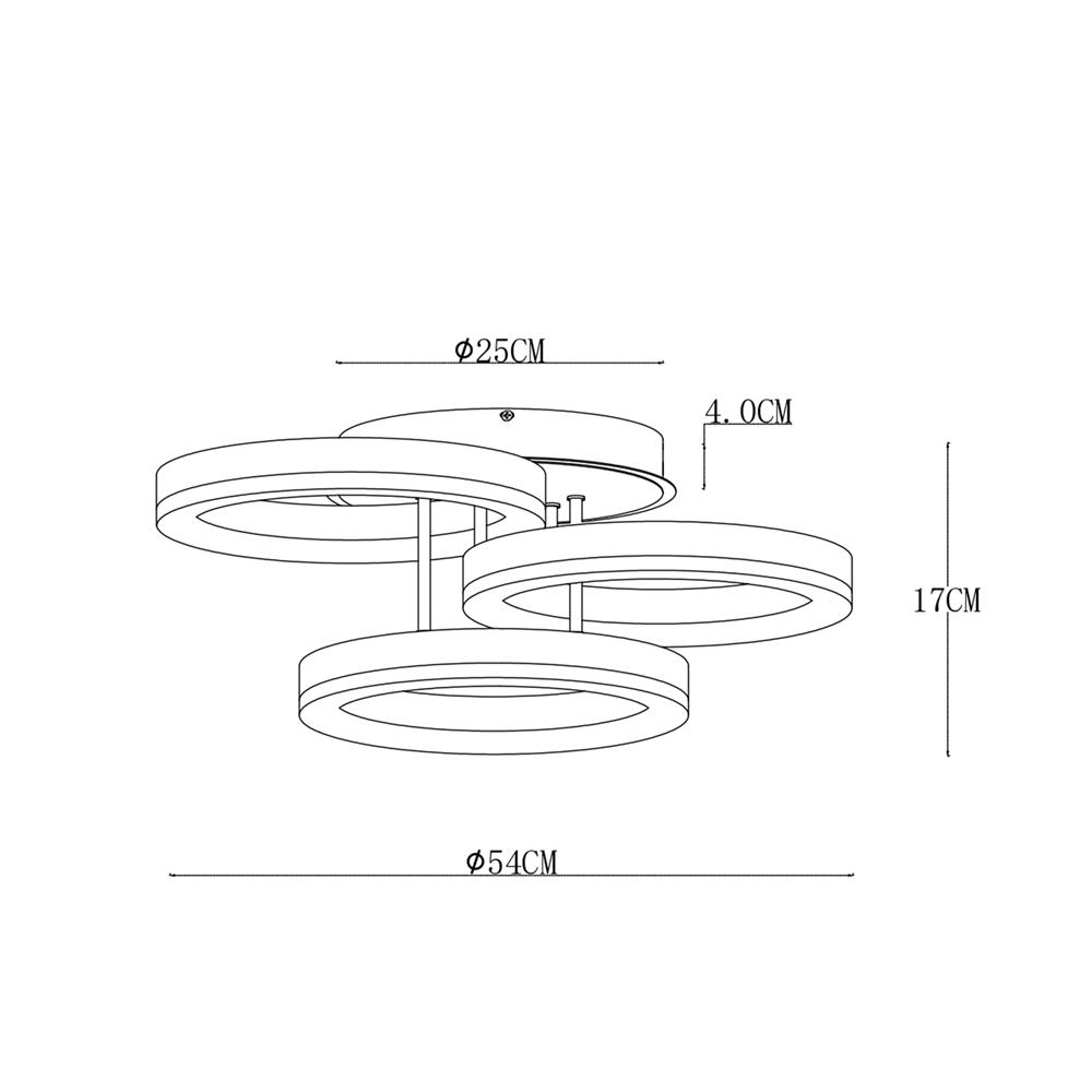 ไฟถาด LED CARINI 0801/30W สีทอง/ขาว 3 หัว