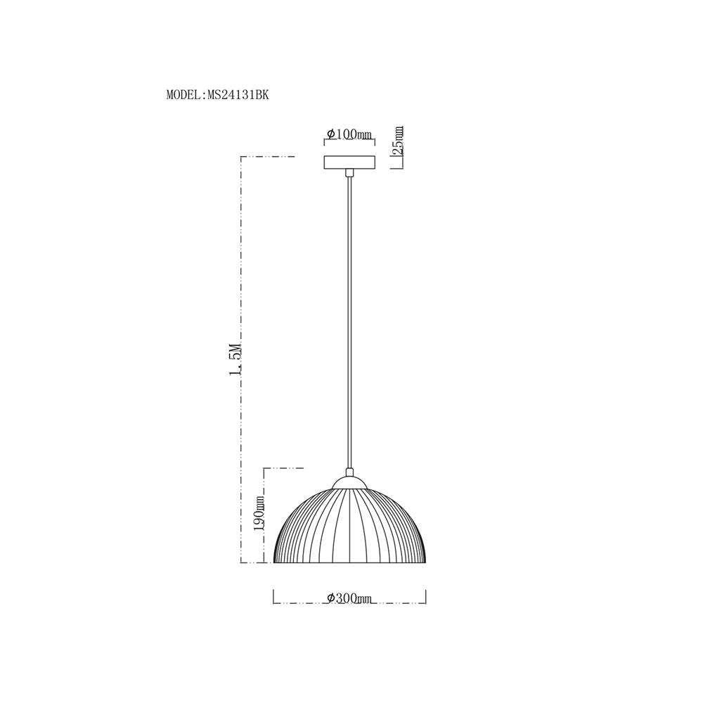 ไฟช่อ CARINI MS24131WH สีขาว/น้ำตาล 1 หัว