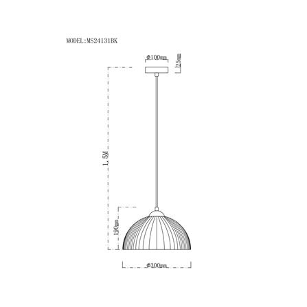 ไฟช่อ CARINI MS24131BK สีดำ/น้ำตาล 1 หัว_5