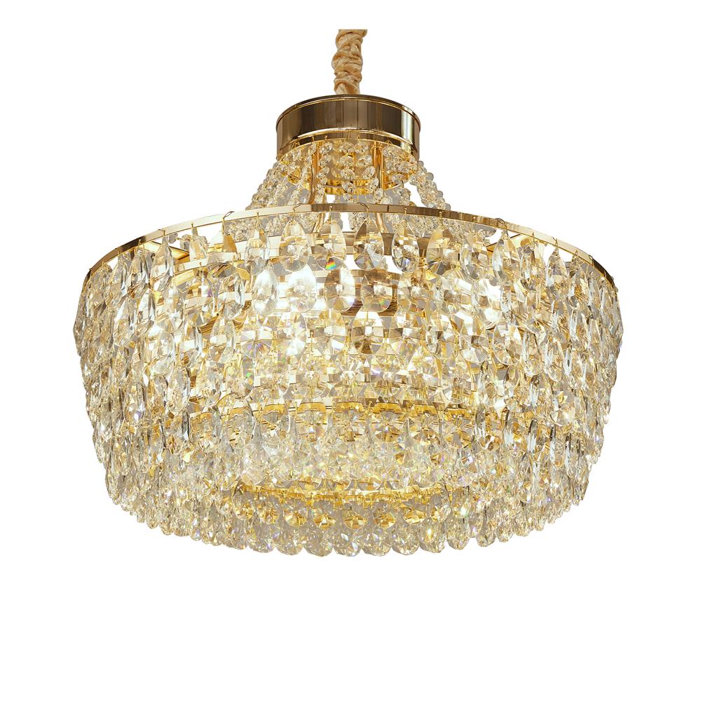 ไฟช่อ CARINI KM8021-550 สีทอง/ใส 10 หัว