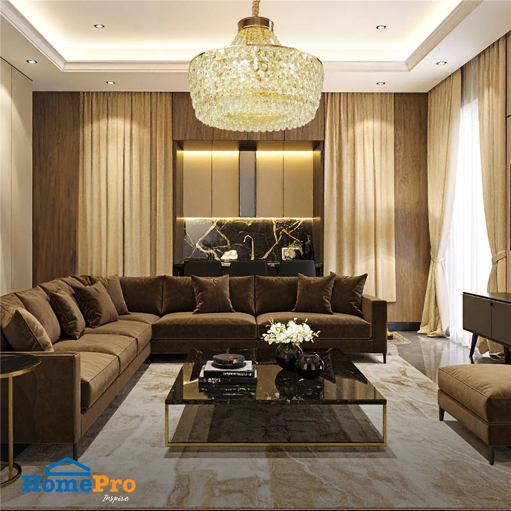 ไฟช่อ CARINI KM8021-550 สีทอง/ใส 10 หัว