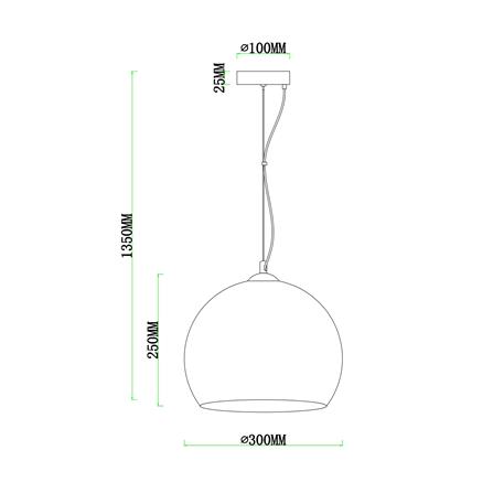 ไฟช่อ CARINI P249151 สีขาว/เงิน 1 หัว_4