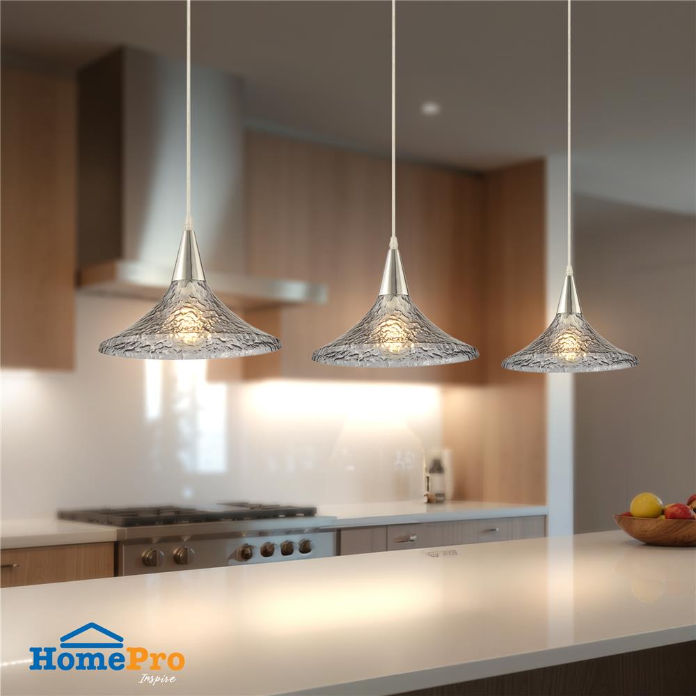 ไฟช่อ CARINI 4901/1P สีดำ/เงิน 1 หัว