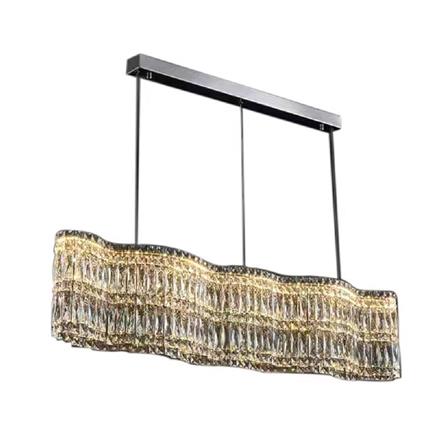 ไฟช่อ CARINI KM8874-L1200 สีเงิน/ใส 8 หัว_1